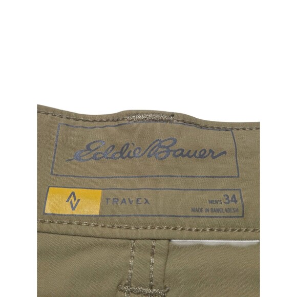 Eddie Bauer Travex Shorts Khaki 10” Inseam Men's 34 Stretch Pockets Hiking B32 - Picture 3 of 10